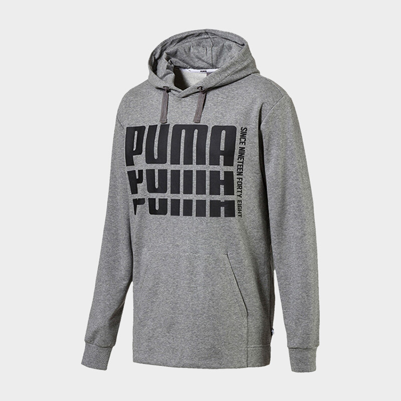 PUMA彪马男装2018秋季运动服休闲保暖卫衣连帽套头衫853809-01 2XL 2PU85380903