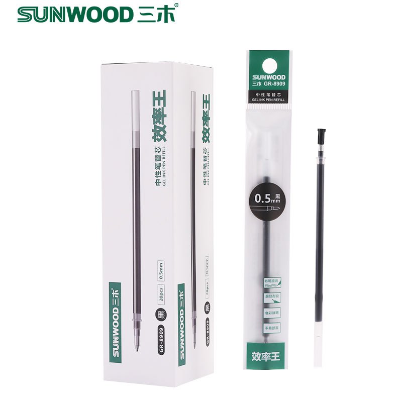 三木(SUNWOOD)SMGR-8909中性笔0.5mm签字笔笔芯学生用品办公用品20支/盒