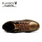 PLAYBOY/花花公子 男鞋秋冬季高帮休闲皮鞋男士加绒棉鞋子 42码 【DS67128新款】枣红加绒