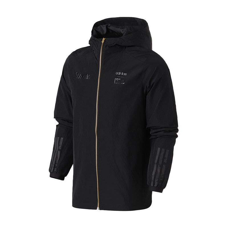 adidas阿迪达斯NEO男装运动服休闲连帽外套DW8324 L DW8324黑