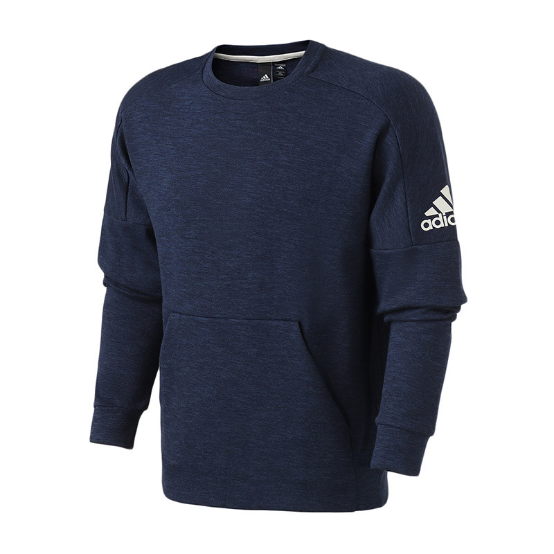 【自营】adidas男服卫衣新款运圆领套头休闲运动服DU4415 XXL DU4415蓝色