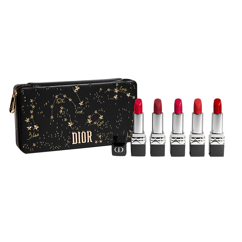 迪奥(Dior)烈艳蓝金唇膏高订限量套装（520+775+哑光888+999+666）KISS & LOVE CODE