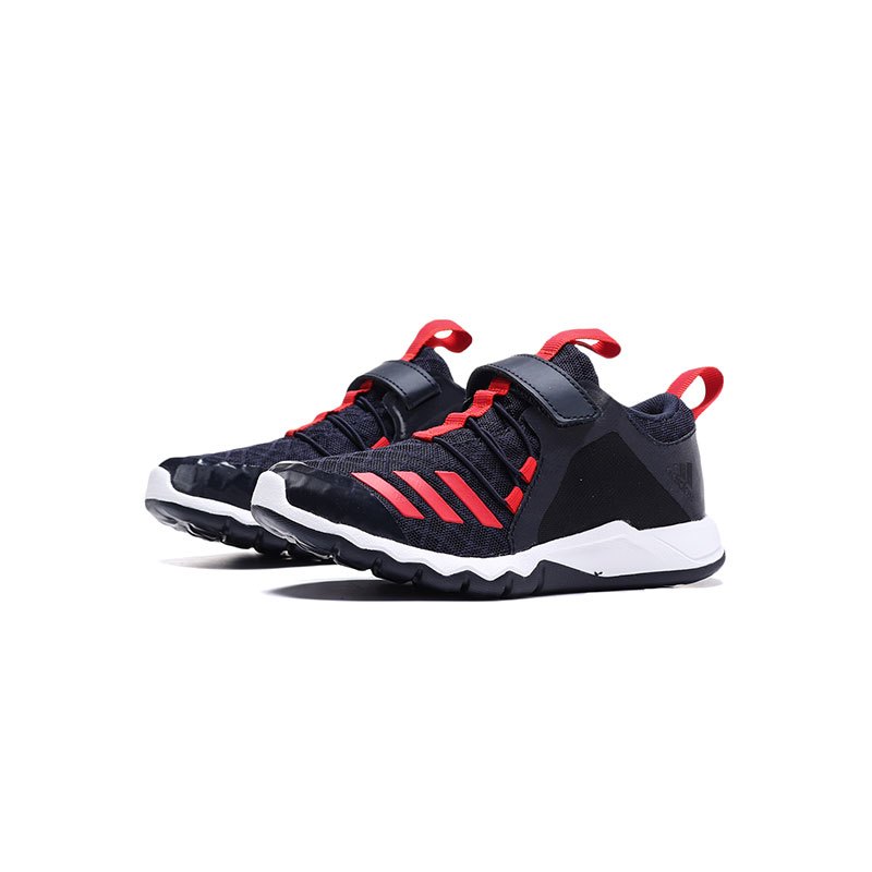 adidas童男小童鞋儿童鞋新款魔术贴跑步休闲运动鞋D97606 D97606传奇墨水蓝+红色 31.5码/适合脚长190mm