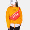 李宁(LI-NING)套头衫卫衣女士春季潮流时尚休闲套衫宽松版休闲上衣 AWDP296-1新湖人黄标准黑色 XXL/180