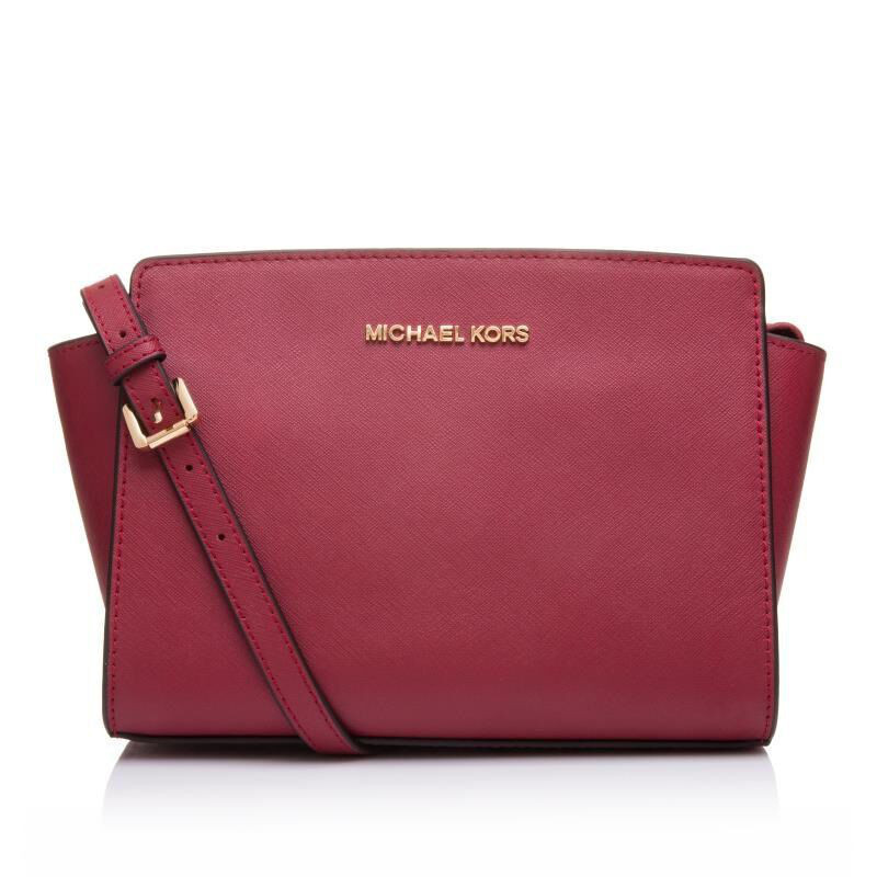 Michael Kors 迈克·科尔斯 女士经典MK小号笑脸包单肩斜挎包 30T3GLMM2L 樱桃红