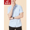 红豆旗下相思鸟（xiangsiniao)男士夏季条纹短袖衬衫C1502 蓝色B1 180/96A(41)