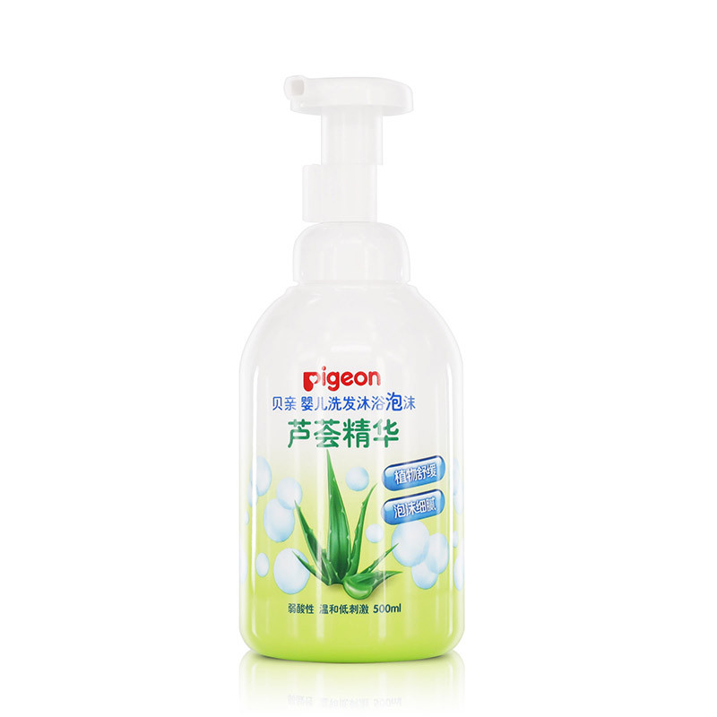 贝亲婴儿洗发沐浴泡沫（芦荟精华）500ml-ia230