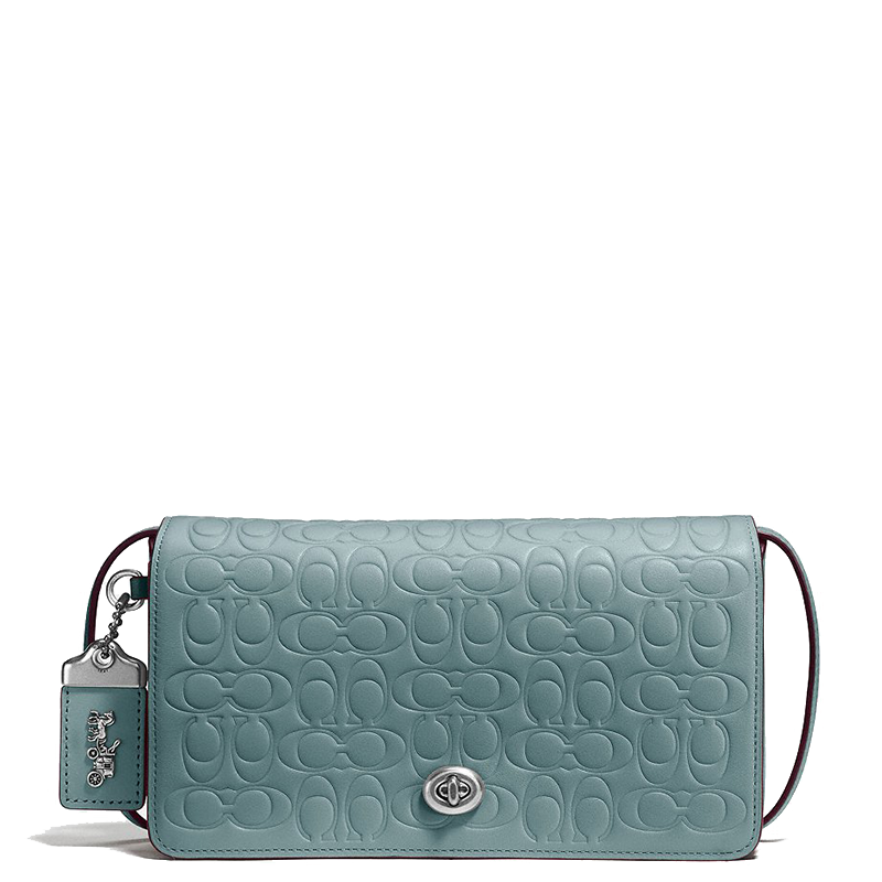 COACH蔻驰 DINKY手袋 女士单肩包斜挎包 女包 灰绿色30427-SV/SG