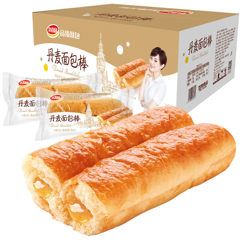 达利园 品质餐包 丹麦面包棒2kg/箱