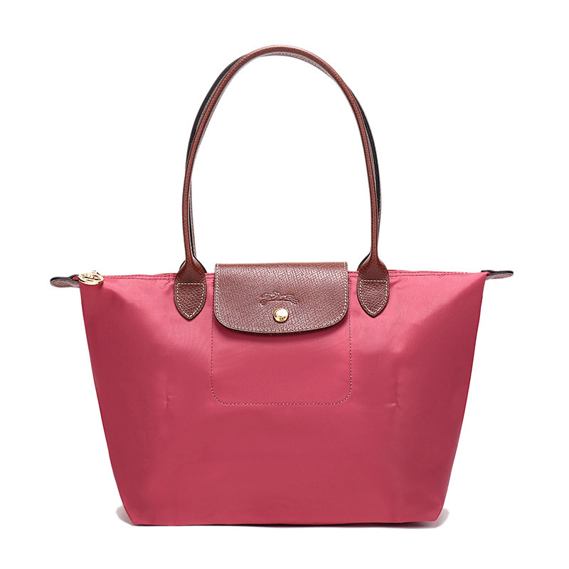 Longchamp 珑骧 女士LE PLIAGE系列织物中号长柄可折叠手提单肩包 2605 089 P16-无花果色