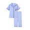 南极人儿童棉质家居服套装男童女童春夏季空调服睡衣睡裤短袖 86523蓝色 120cm