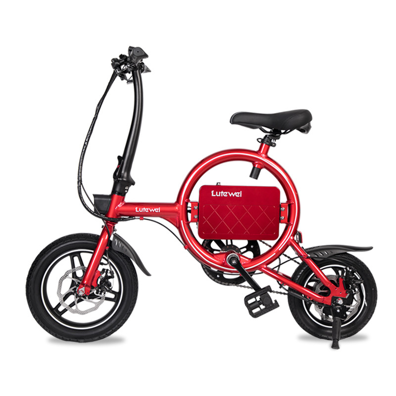 路特威O2 电动车 新国标电动自行车 锂电池折叠助力城市代步代驾车 智能电单车 红色【7.5AH】
