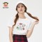 PaulFrank/大嘴猴短袖T恤女夏新款印花宽松上衣休闲打底衫 白色 XL