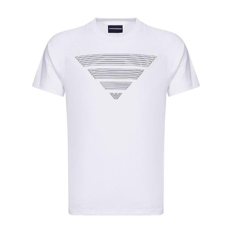 EMPORIO ARMANI EA 阿玛尼 男士棉质圆领短袖T恤衫 3Z1T71 1JPRZ 0100-白色 XXL
