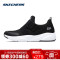 Skechers/斯凯奇女鞋新款舒适搭带低帮鞋轻便懒人休闲鞋13017 黑色/白色/BKW 36.5