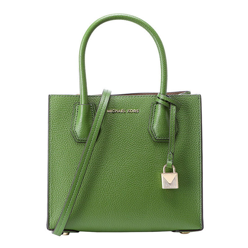 MICHAEL KORS 迈克·科尔斯 杨幂同款 Mercer女士敞口荔枝纹牛皮单肩斜挎手提包小号 30F6GM9M2L 绿色304