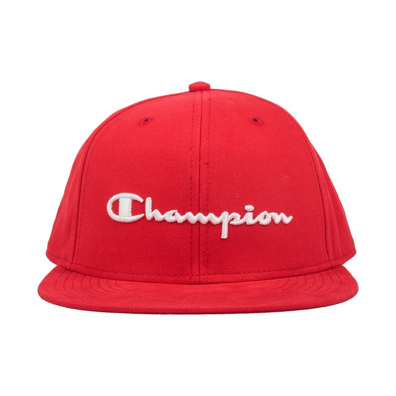 【直营】Champion冠军潮牌life线草写logo纯色男女通用平檐棒球帽帽子H0805 红色H0805-040
