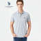 【2019春夏新品】U.S. POLO ASSN.美国马球协会男士polo衫春夏新品纯色短袖保罗衫 墨绿色 XXL 185/2XL 浅灰色