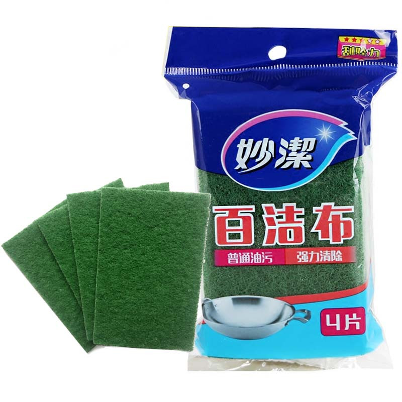 妙洁（MIAOJIE） 妙洁百洁布0073M (一般厨具用)4片装洗碗布厨房清洁布