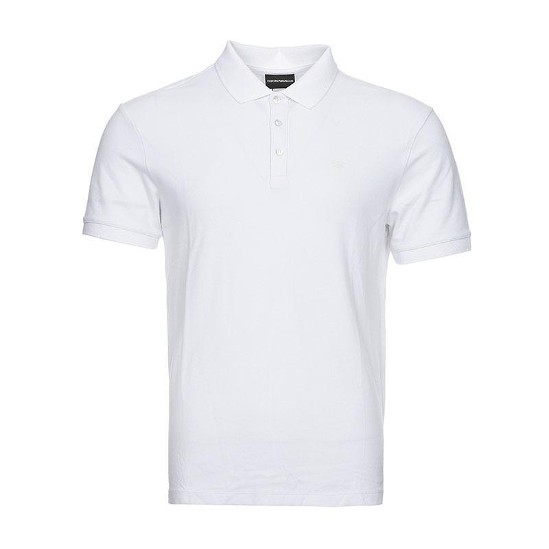 EMPORIO ARMANI EA 阿玛尼 男士棉质短袖T恤POLO衫 8N1F12 1JPTZ 0100-白色 XXL