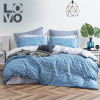 LOVO家纺 时尚全棉ins风床单被套床品四件套 威斯克尔 1.8米床(被套220x240cm)
