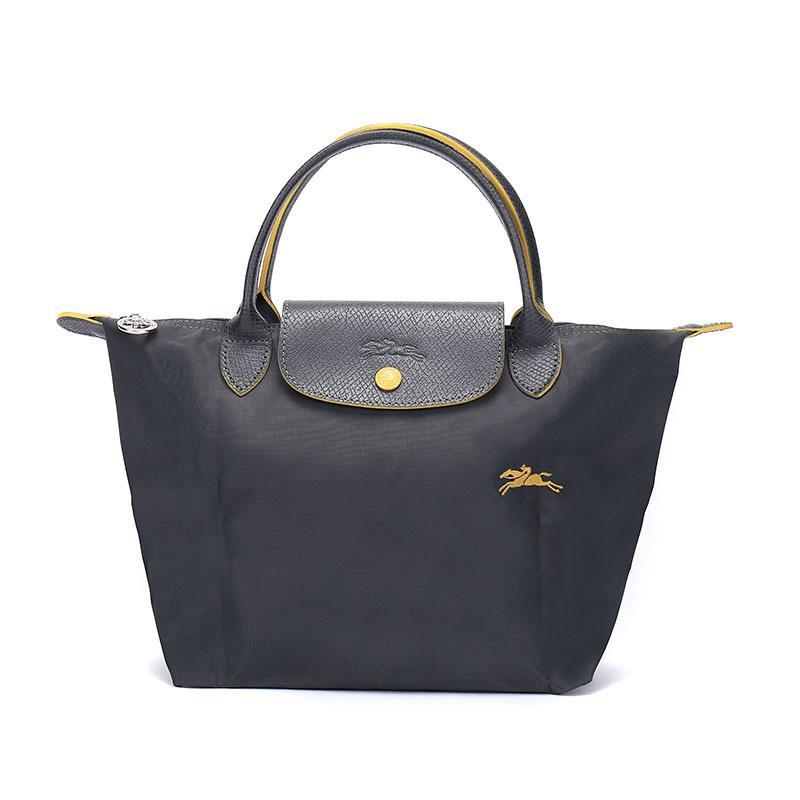 Longchamp 珑骧 LE PLIAGE女士系列织物小号短柄可折叠手提包 1621 619 300-金属灰