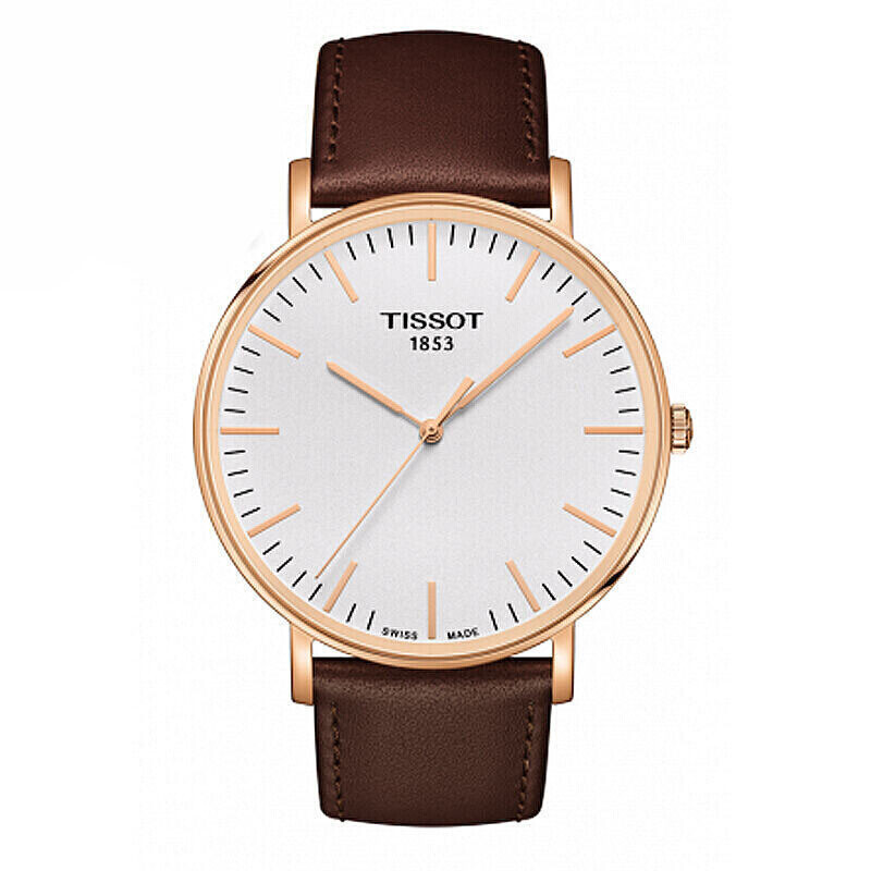 天梭(TISSOT)男表 新款魅时系列皮带石英情侣男士手表 T109.610.36.031.00