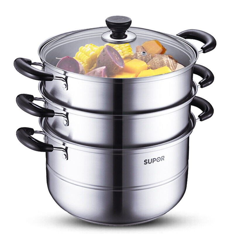 苏泊尔(supor)304不锈钢三层复底蒸锅ez1226s01高清实拍图