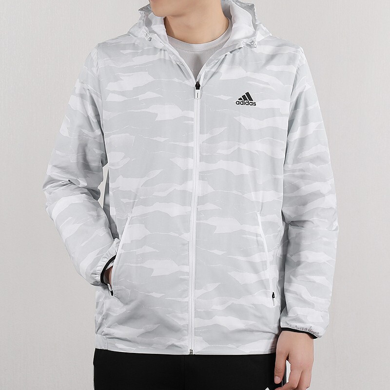 adidas男服外套夹克新款迷彩梭织休闲运动服DW4651 DW4651白色 XS