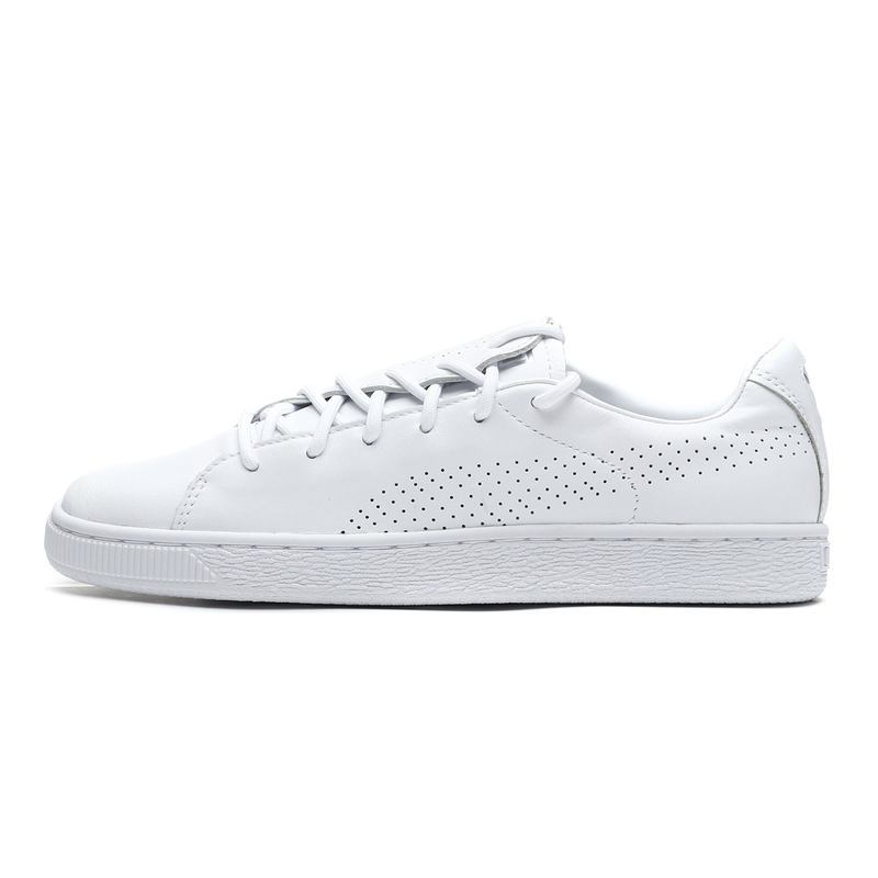 PUMA彪马女鞋2019新款皮质运动鞋休闲鞋低帮心型设计板鞋369689 彪马白/36968901 38.5