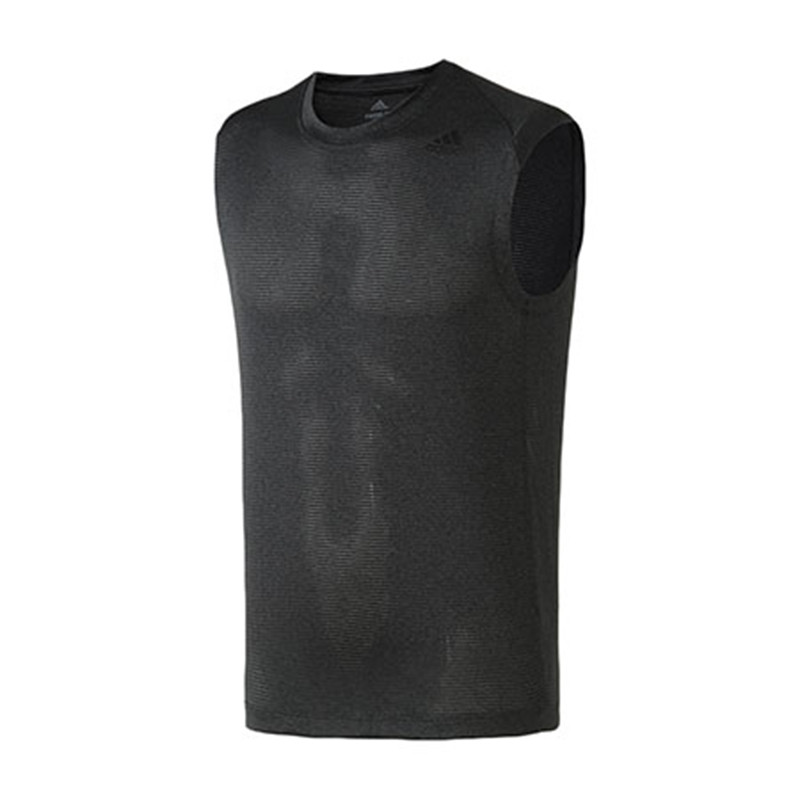 【自营】adidas男服背心综合训练跑步健身运动服DU1485 XXL DU1485碳黑+heather