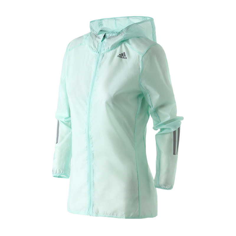 阿迪达斯女服外套跑步梭织防风衣运动休闲运动服DT4813 XS DT4813清澈薄荷绿