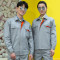 长袖工作服套装男耐磨 AQN-050008 升级版灰色套装