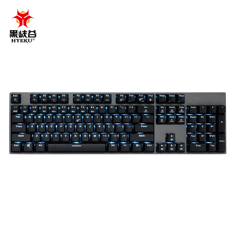 黑峡谷（Hyeku）GK705 104键背光机械键盘游戏键盘吃鸡键盘电脑键盘笔记本键盘可换轴键盘凯华轴 枪色茶轴