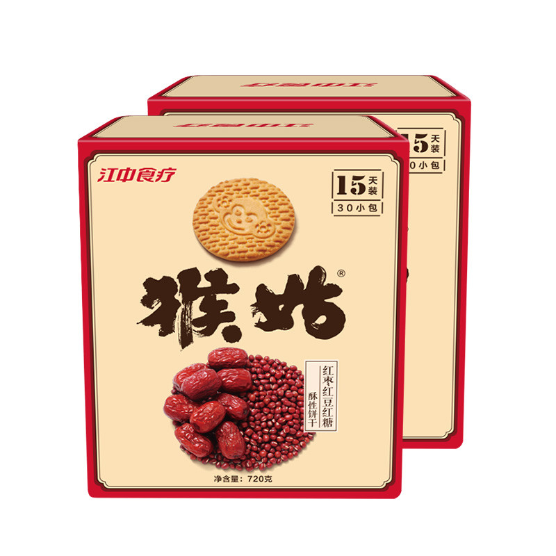江中猴姑 猴头菇 即食苏打饼干480g（96g*5盒)分享装