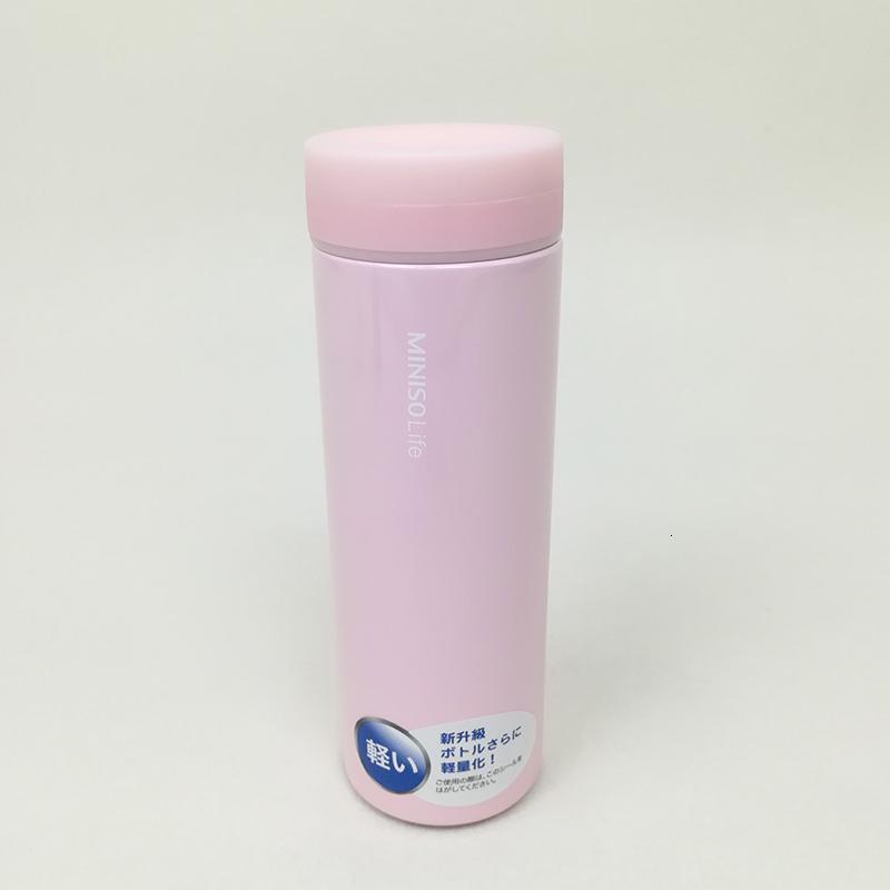 名创优品（miniso）保温杯304不锈钢时尚简约商务大容量便携300ml/居家送朋友其它 浅粉色