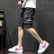 狮臣SHICHEN 男装2019年夏季新款T恤港风青少年男士T恤潮流休闲五分袖打底衫短袖T恤男 T恤 男 体恤 4XL TZ763卡其