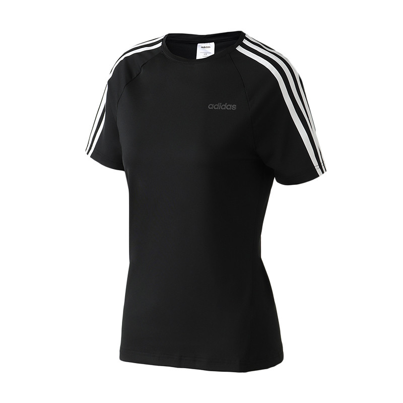 阿迪达斯女服短袖T恤综合训练跑步健身运动服EH8722 S EH8722黑色