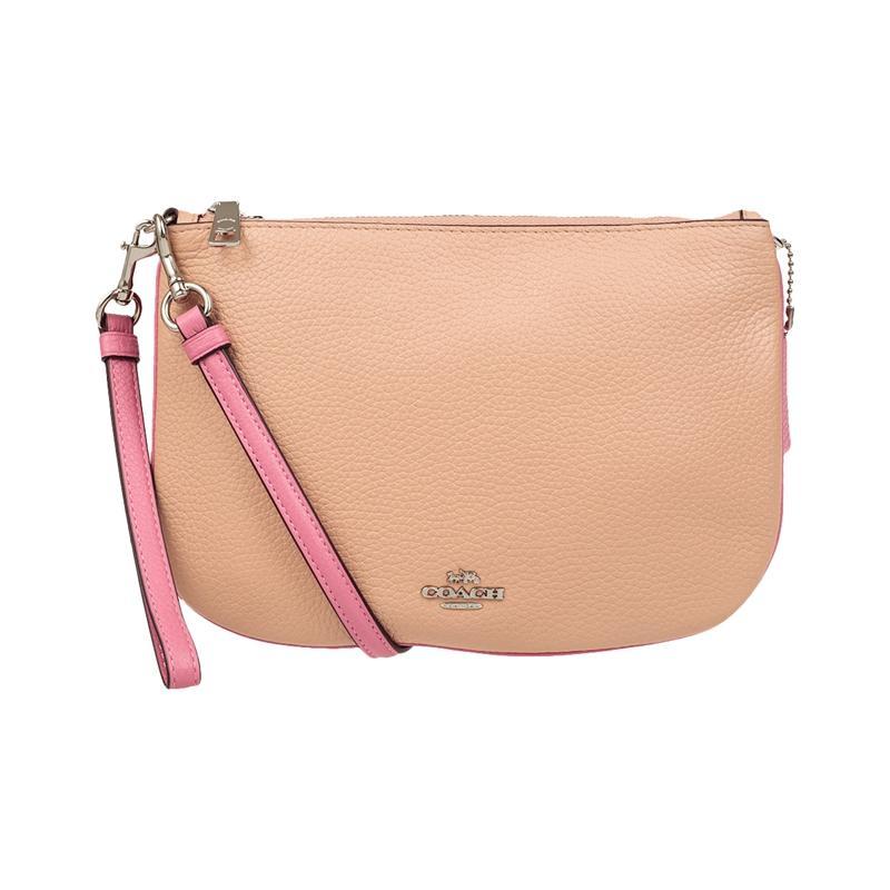 COACH 纯皮单肩斜挎女包 F28040 米色