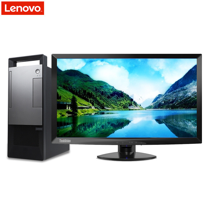 联想(Lenovo)扬天T4900v 商用台式电脑 23.6英寸屏（I5-8500 4GB 1TB 无光驱 W10）