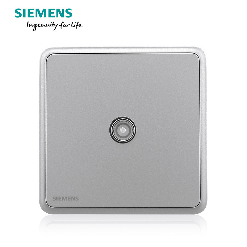 西门子（SIEMENS）开关电源插座86型面板灵蕴系列星辉银五孔USB一开带16A空调插 电视 灵蕴星辉银系列