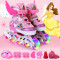 迪士尼全闪轮滑鞋套装 35-38（送头盔护具+轮滑包+小翅膀+路障） 粉色公主