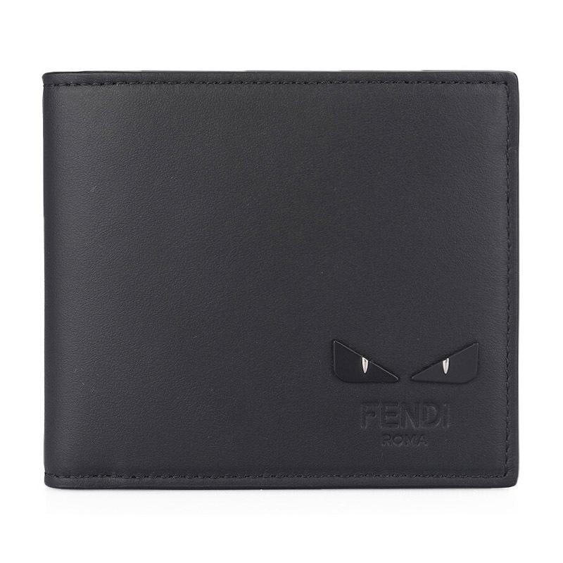 FENDI 中性牛皮钱包钱夹 7M0169 6OC F0GXN-黑色