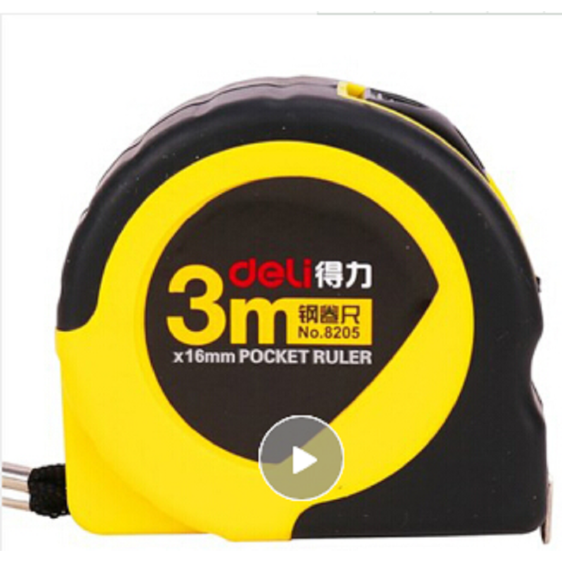 得力(deli )钢卷尺8205 测量工程尺 鲁班尺（3米）5个装··