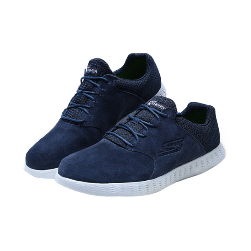 SKECHERS斯凯奇ON-THE-GO GLIDE 男士绑带休闲鞋53685-NVGY 44码 海军蓝色/灰色/NVGY