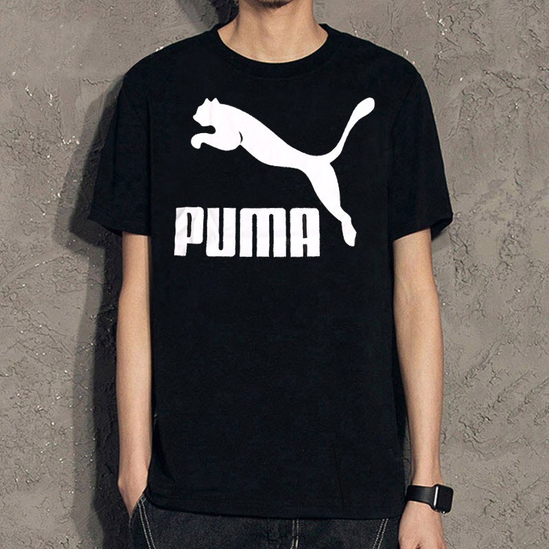 PUMA彪马男潮休闲运动短袖圆领宽松透气T恤579405-01 XL 579405-01/经典LOGO/棉
