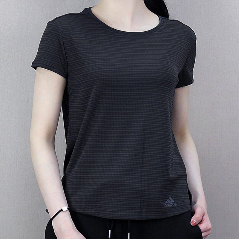 阿迪达斯2019春季新款训练短袖女圆领冰风运动衫T恤CV3770 XL CV3770