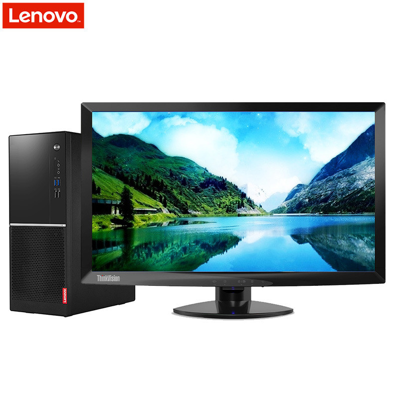 联想(Lenovo)扬天M6400r 商用台式电脑 23.6英寸屏（I5-7400 4GB 1TB 无光驱 W10H）