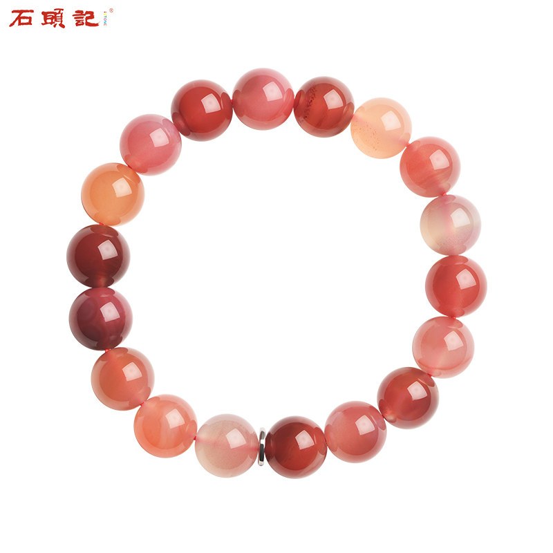 iSTONE/石头记商场同款天然南红玛瑙手链女时尚串珠手串手环_2 B款10mm圆珠