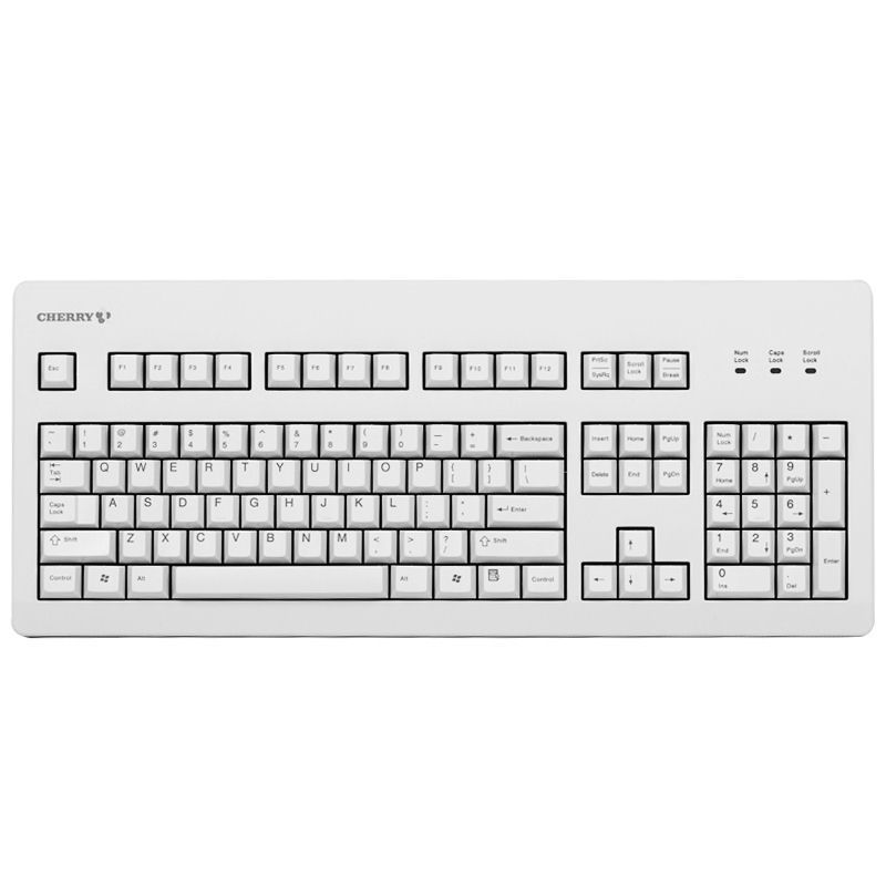 樱桃（Cherry）机械键盘G80-3000LSCEU-0 白色青轴